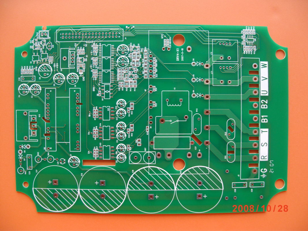 2Layers PCB hai mặt trong Solder xanh Kháng màu Đèn chống cháy