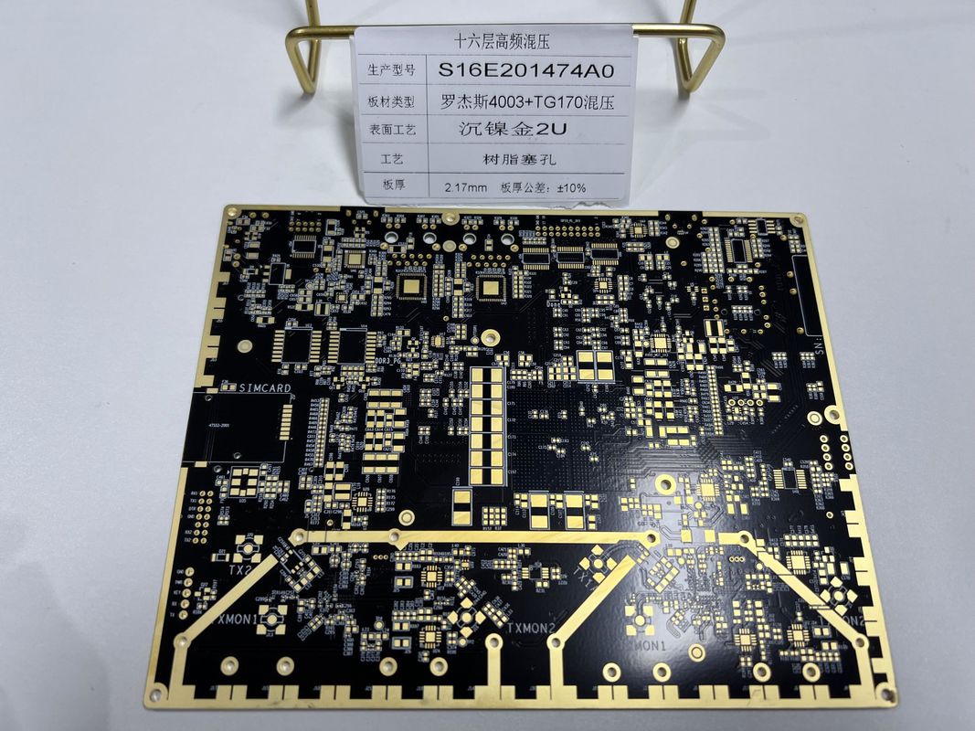 Goldfinger Rogers PCB Board 16 lớp 100% Thử nghiệm điện vượt qua VIPPO Rogers + FR4 Trộn