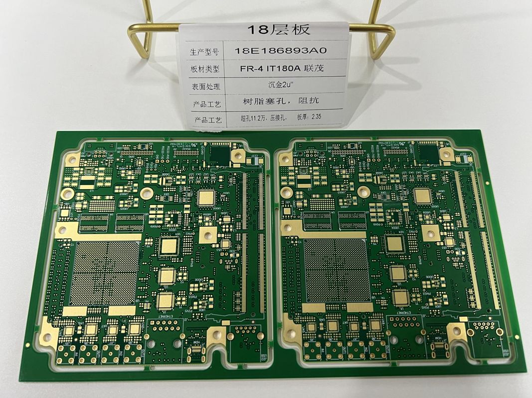 FR4 IT180 18Layers 3+N+3 HDI PCB Board nguyên mẫu có lỗ uốn 3/3 triệu dấu vết X RAY đã thử nghiệm HDI quickturn ENIG