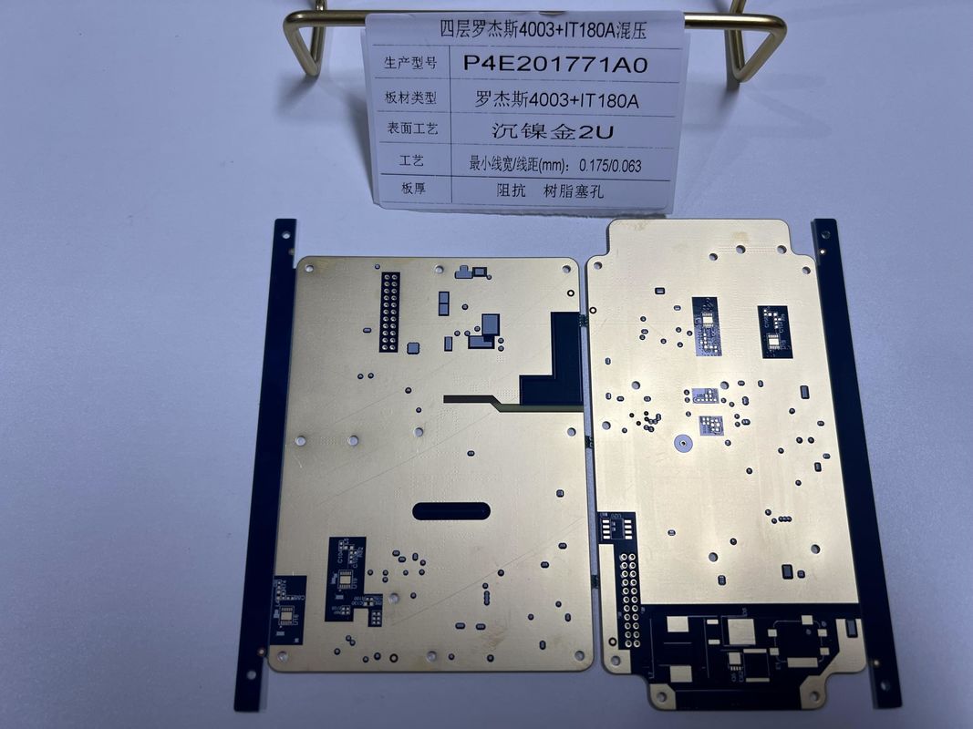 Rogers RO4003 + IT180 hỗn hợp Rogers PCB Board 0.5-6oz đồng ngâm vàng kết thúc