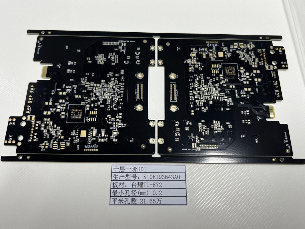 Khối đèn đặc biệt PCB kết nối mật độ cao 10 lớp Tuc TU-872 1+N+1 Goldfinger 30U