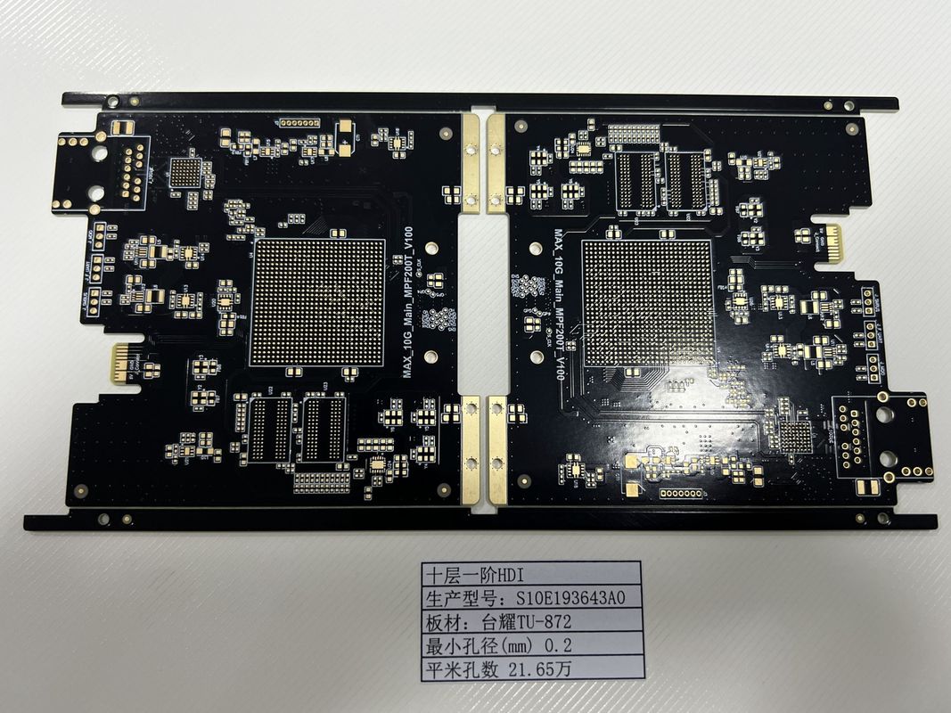 FR4 TU-872 PCB tốc độ cao 10 lớp 3/3Mil PCB 4L 1 N 1 HDI Boards ENIG IP4452