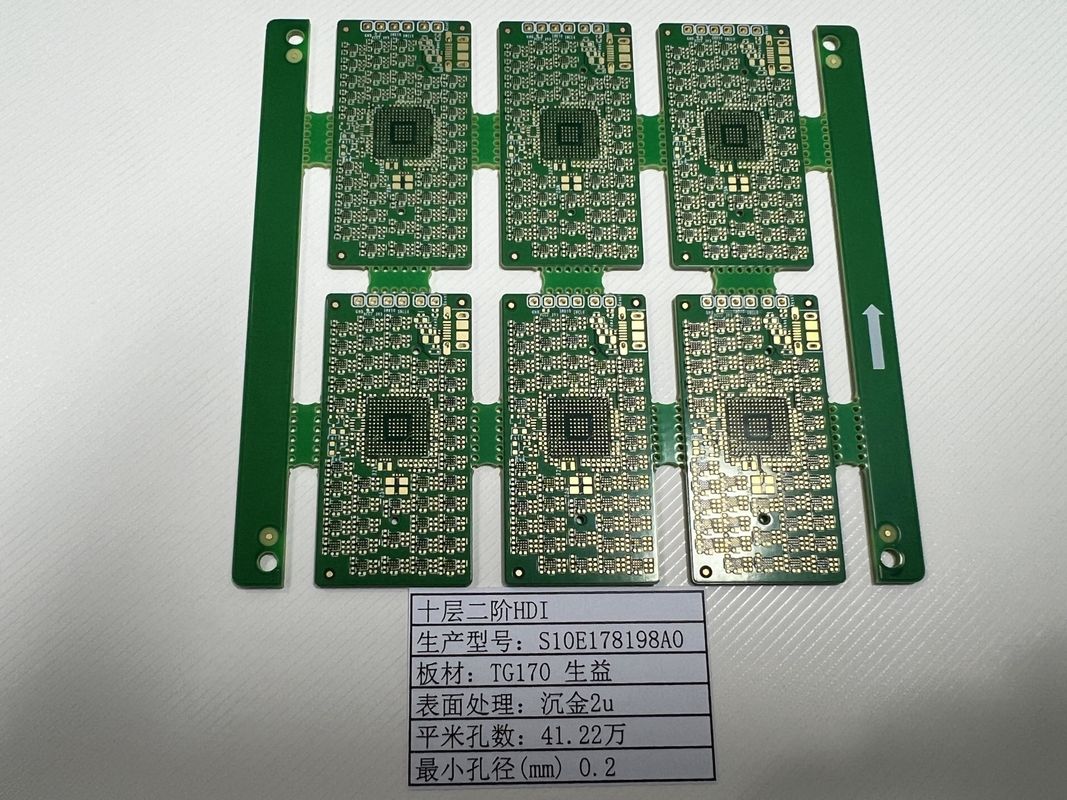 OEM HDI Circuit Board 10 Lớp 2 + N + 2 X Ray được thử nghiệm cực mỏng 0.2mm-6.00mm