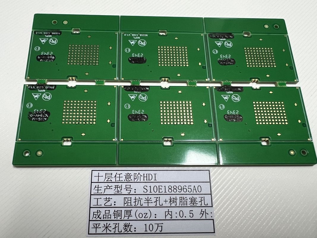 Trắng / Đen / Màu vàng màn hình lụa HDI PCB Kiểm soát trở kháng FR-4 3mil Min. Vòng tròn