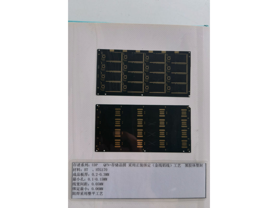 Black Solder Mask IC Substrate PCB 0,2mm RoHS phù hợp cho thiết bị điện tử BT vật liệu thẻ SD