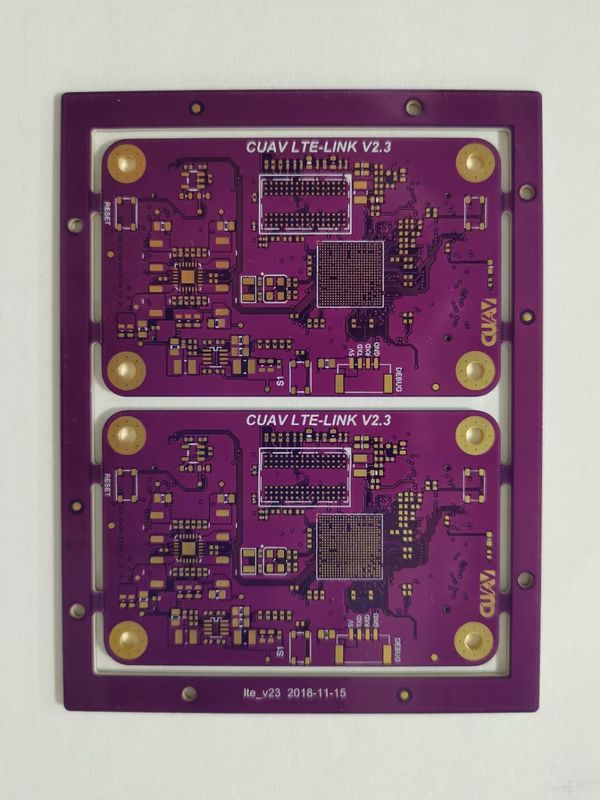 PCB hai mặt Màu sắc màn hình lụa đen và vàng cho bảng mạch in hai lớp