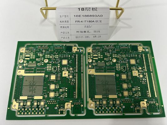 FR4 IT180 18Layers 3+N+3 HDI PCB Board nguyên mẫu có lỗ uốn 3/3 triệu dấu vết X RAY đã thử nghiệm HDI quickturn ENIG