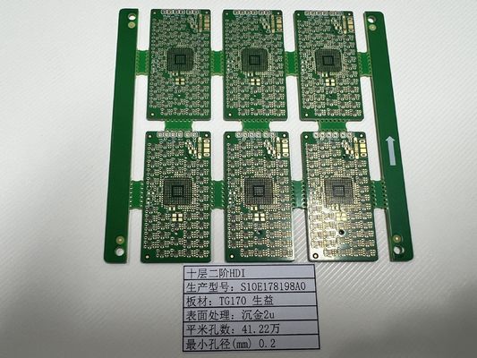 OEM HDI Circuit Board 10 Lớp 2 + N + 2 X Ray được thử nghiệm cực mỏng 0.2mm-6.00mm