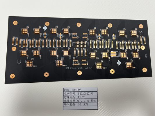 Màn hình LED P1.25 4L 1 + N + 1 HDI PCB đặc biệt với kích thước lỗ tối thiểu 0,15mm cho các ứng dụng ổ đèn